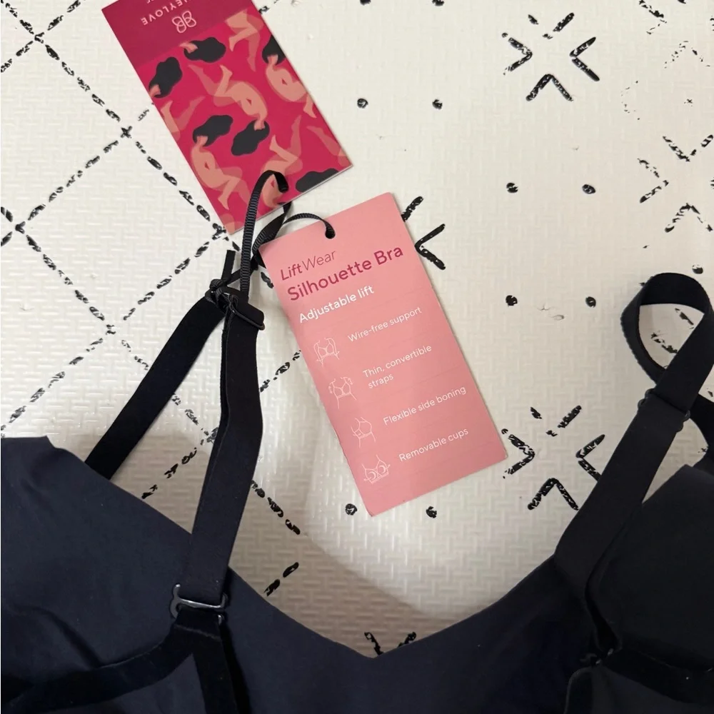 NWT Honeylove Silhouette Bra XL black‎